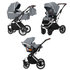Коляска универсальная CARRELLO Aurora CRL-6502/2 (3in1) Silver Grey /1/