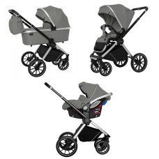Коляска универсальная CARRELLO Optima CRL-6504 (3in1) Mirror Grey /1/