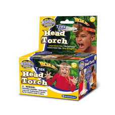 Налобный фонарик BRAINSTORM – ОПАСНЫЙ ТИ-РЕКС (свет, звук)