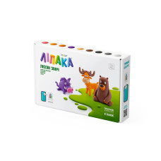 Набор самозатвердевающего пластилина ЛИПАКА – ЛЕСНЫЕ ЗВЕРИ: МЕДВЕЖОНОК, ОЛЕНЬ, КАБАНЧИК