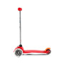 Самокат MICRO серии "MINI CLASSIC" - КРАСНЫЙ (до 50 KG, 3-х колесный, LED)