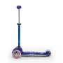 Самокат MICRO серии "MINI DELUXE" - СИНИЙ (до 50 KG, 3-х колесный)