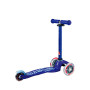 Самокат MICRO серии "MINI DELUXE" - СИНИЙ (до 50 KG, 3-х колесный)