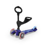 Самокат MICRO серии "MINI 3IN1 DELUXE" – СИНИЙ (до 50 KG, до 20 KG с сидением, 3-х кол.)