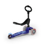 Самокат MICRO серии "MINI 3IN1 DELUXE" – СИНИЙ (до 50 KG, до 20 KG с сидением, 3-х кол.)