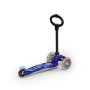 Самокат MICRO серии "MINI 3IN1 DELUXE" – СИНИЙ (до 50 KG, до 20 KG с сидением, 3-х кол.)