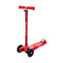 Самокат MICRO серии "MAXI DELUXE" - КРАСНЫЙ (до 50 KG, 3-х колесный)