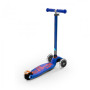 Самокат MICRO серии "MAXI DELUXE" - СИНИЙ (до 50 KG, 3-х колесный, LED)