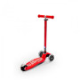 Самокат MICRO серии "MAXI DELUXE LED" – КРАСНЫЙ (до 50 KG, 3-х колесный, свет)