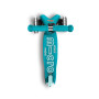 Самокат MICRO серии "MINI DELUXE LED" – АКВА (до 50 KG, 3-х колесный, свет)