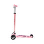 Самокат MICRO серии "MAXI PRO DELUXE" - РОЗОВЫЙ (до 50 кг, 3-х колесный)