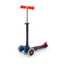Самокат MICRO серии "MINI DELUXE LED" – ТЕМНО-СИНИЙ (до 50 KG, 3-х колесный, свет)