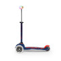 Самокат MICRO серии "MINI DELUXE MAGIC" – ТЕМНО-СИНИЙ (до 50 KG, 3-х колесный, свет)