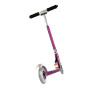 Самокат MICRO серии "SPRITE LED" – ФИОЛЕТОВЫЙ (складной, дека в полосочку, до 100 KG, 2-х колесный,