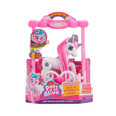 Интерактивный игровой набор PETS ALIVE – БЕЛЫЙ ЕДИНОРОГ  В ДОМИКЕ