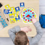 Обучающий игровой набор серии “PLAY MONTESSORI” - ПЕРВЫЕ ЧАСЫ (стрелки, 24 фишки, карточки)