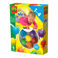 Набор для рисования серії "MY FIRST" - ВОСКОВЫЕ КАРАНДАШИ-БУСИНКИ (6 цветов)