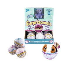 Мягкая игрушка-сюрприз в шаре SURPRIZAMALS S6 (15 видов в ассорт., в дисплее с "окошком")