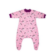 Человечек единороги на розовом