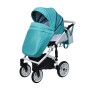 Универсальная коляска 2в1 Angelina Amadeo, серо-бирюзовая color, А-10