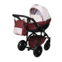 Универсальная коляска 2в1 Angelina Amadeo, бежево-бордовая color, А-3