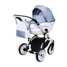 Универсальная коляска 2в1 Angelina Amadeo, бело-голубая color, А-5