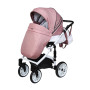 Универсальная коляска 2в1 Angelina Amadeo, бело-пудровая color, А-8