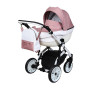 Универсальная коляска 2в1 Angelina Amadeo, бело-пудровая color, А-8