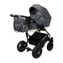 Детская коляска 2в1 Angelina Cross, черная-принт color 11