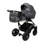 Детская коляска 2в1 Angelina Cross, черная-принт color 12
