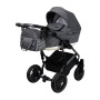 Детская коляска 2в1 Angelina Cross, черная-принт color 13