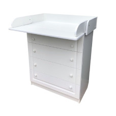 Комод пеленальный Baby Comfort Сити белый (телескопические направляющие, фасад МДФ)