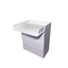 Комод пеленальный Baby Comfort Classic белый (телескопические направляющие, фасад ЛДСП)