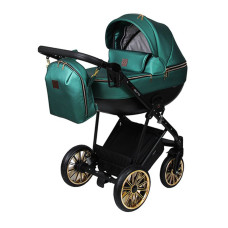 Универсальная коляска 2в1 Angelina Kapris Luxury, изумрудная, color 10