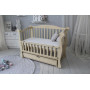 Кроватка детская Baby Comfort ЛД10 ящик, шарнир-подшипник + фиксатор, с откидной боковиной, дерево бук (Сл.кистка)