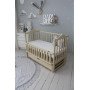 Кроватка детская Baby Comfort ЛД3 ящик, шарнир-подшипник + фиксатор, с откидной боковиной, дерево бук (Сл.кистка)