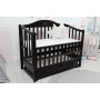 Кроватка детская Baby Comfort ЛД5 ящик, шарнир-подшипник + фиксатор, с откидной боковиной, дерево бук (Венге)