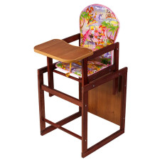 Стульчик- трансформер Наталка Зайчик-22 темный  розовый (волк на островах)