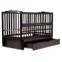 Кровать Babyroom Веселка маятник, ящик, откидной бок DVMYO-3  бук венге