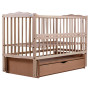Кровать Babyroom Веселка маятник, ящик, откидной бок DVMYO-3  бук светлый (натуральный)