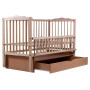 Кровать Babyroom Веселка маятник, ящик, откидной бок DVMYO-3  бук светлый (натуральный)