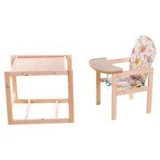 Стульчик- трансформер Наталка Зайчик-01 эконом  белый (совы на ветках)