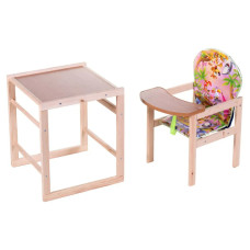 Стульчик- трансформер Наталка Зайчик-01 эконом  розовый (волк на островах)