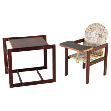 Стульчик- трансформер Наталка Зайчик-22 темный  белый (совы на ветках)