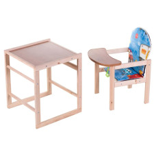 Стульчик- трансформер Наталка Зайчик-01 эконом  синий (тачки)