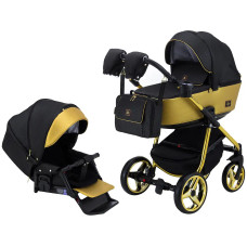 Коляска 2 в 1 Adamex Barcelona  Polar (Gold) BR619