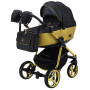 Коляска 2 в 1 Adamex Barcelona  Polar (Gold) BR619