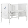 Кровать Babyroom Медвежонок M-01 откидной бок, колеса  бук белый