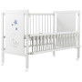 Кровать Babyroom Медвежонок M-01 откидной бок, колеса  бук белый