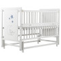 Кровать Babyroom Медвежонок M-02 маятник, откидной бок  бук белый